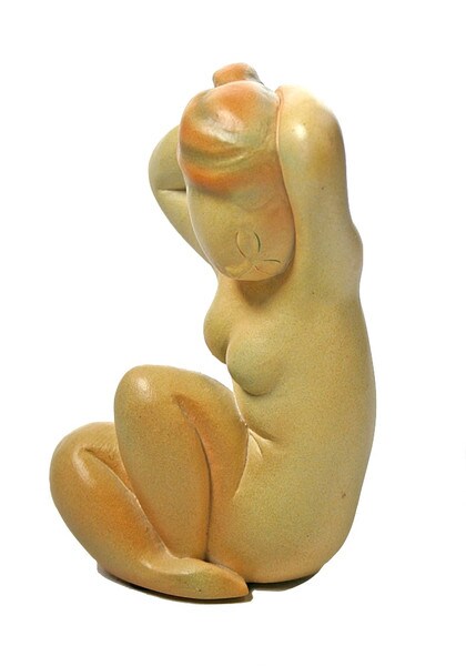 Nude Caryatid Figure Seated Abstract Woman by Modigliani Sculptures
